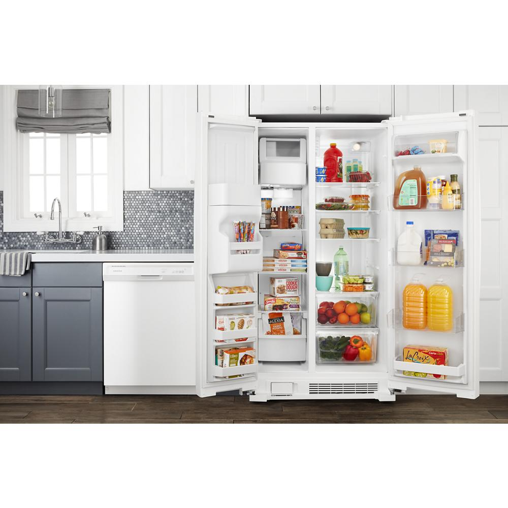 36-inch Wide Side-by-Side Refrigerator with Dual Pad External Ice and Water Dispenser - 25 Cu. Ft.