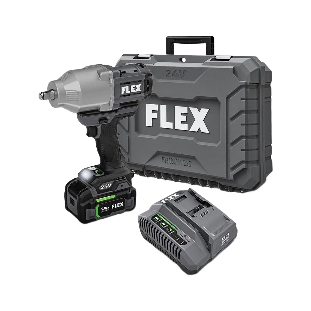 FLEX 24V 1/2" High-Torque Impact Wrench Kit