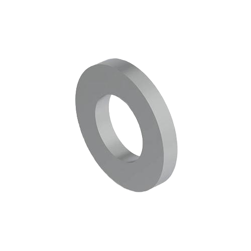 Metal round hole washer with flat surface for use in tools and home improvement applications