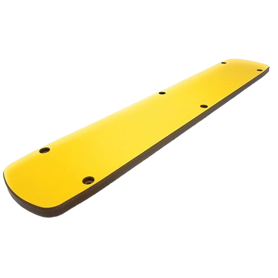 Yellow phenolic zero clearance insert designed for sliding miter saws in saw accessories and power tool collections