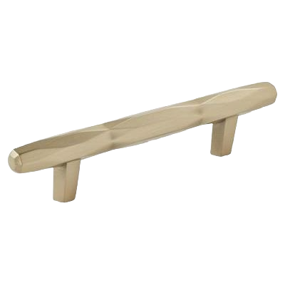 Golden champagne faceted cabinet pull with 3-3/4 inch center-to-center spacing in Hardware and Furniture Accessories collections