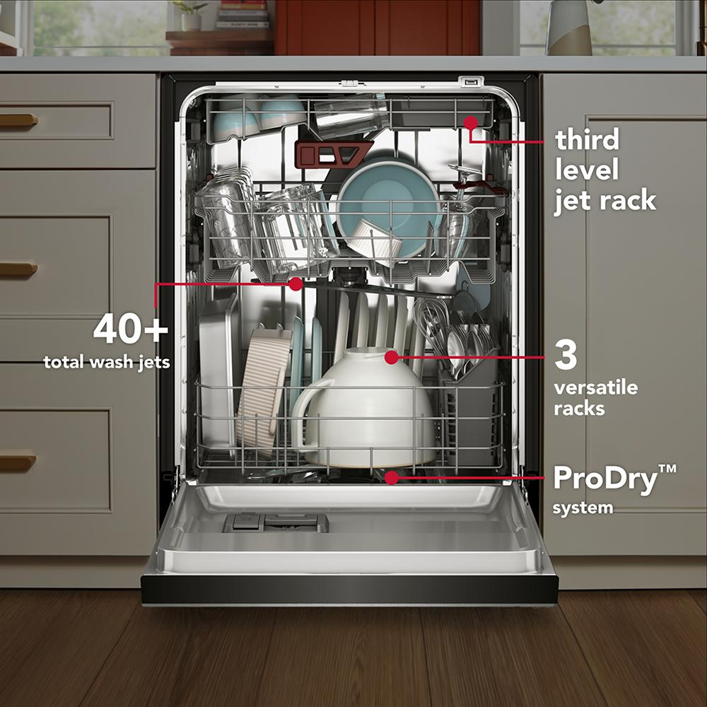 KitchenAid® Third Level Jet Rack Dishwasher with 40+ Total Wash Jets 41 dBA