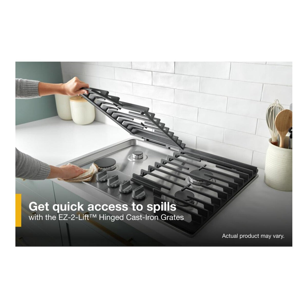 30-inch Gas Cooktop with EZ-2-Lift™ Hinged Cast-Iron Grates