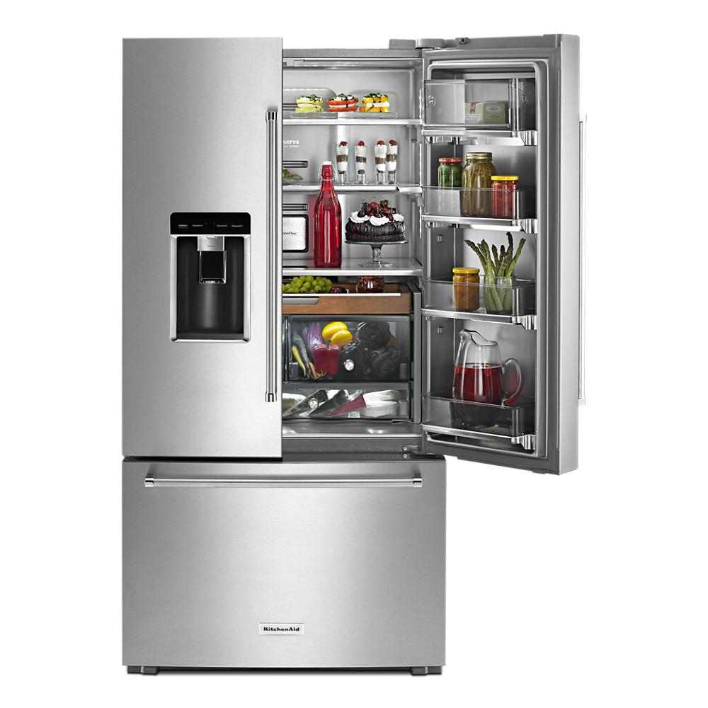 23.8 cu. ft. 36" Counter-Depth French Door Platinum Interior Refrigerator with PrintShield™ Finish