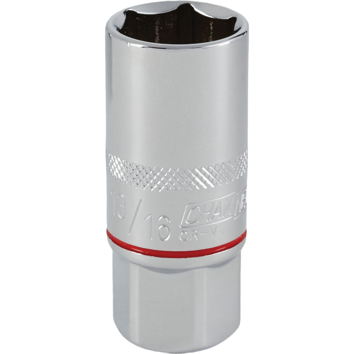 Chrome vanadium steel 6-point 13/16 inch spark plug socket with neoprene ring for home improvement tools collection