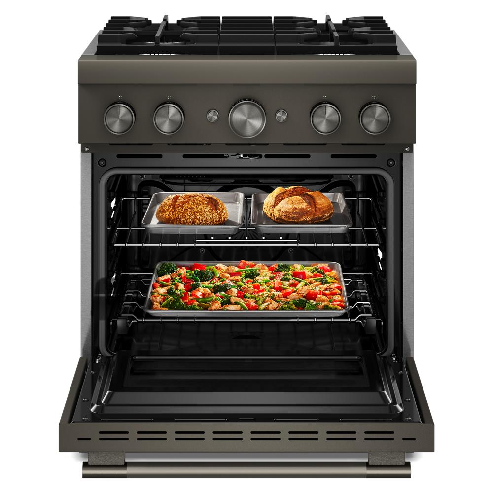 30-Inch 4 Burner Commercial-Style Dual Fuel Range with No Preheat Air Fry Mode