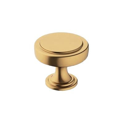 Champagne bronze cabinet knob with curved pedestal design for furniture hardware in home improvement projects
