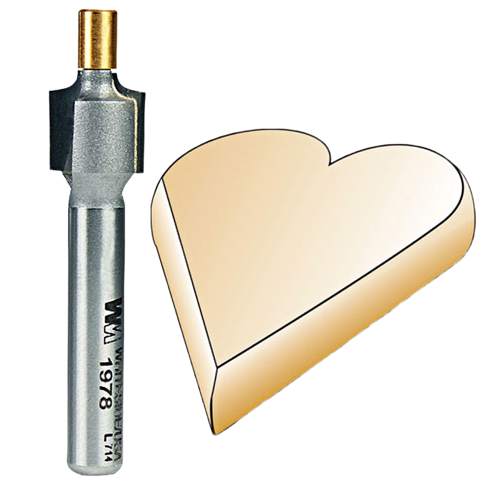 Small pilot roundover router bit with brass pilot for precise edging in tool accessories and power tool collections under $50