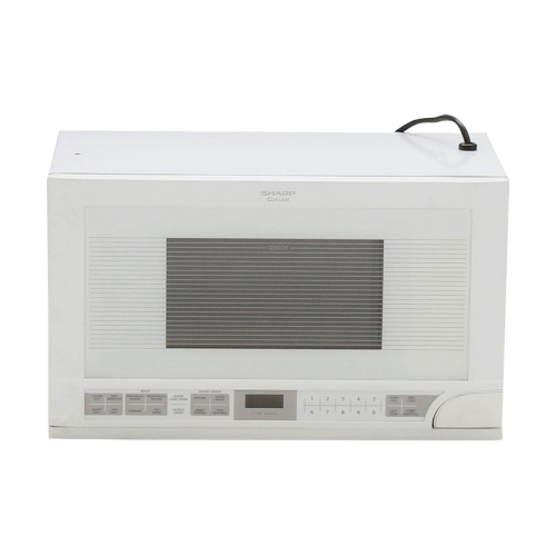 White countertop microwave oven with sensor controls and digital display from kitchen appliances collection