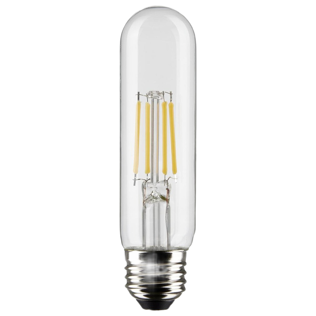 Clear tubular LED light bulb with medium base for lighting and electrical home improvement under $50 collections