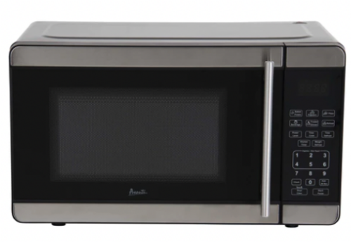 Compact stainless steel microwave oven with digital keypad and easy-grip handle in Microwaves and Kitchen & Kitchenware collections
