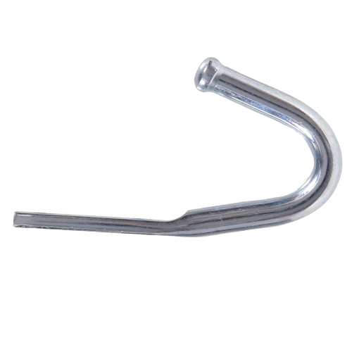 Zinc-plated steel tarp and rope hook with knob end for securing covers and tie-downs in tools and home improvement tasks