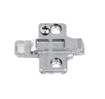 Nickel-plated zinc die-cast mounting plate for cabinet hardware in home improvement and furniture accessories under $50 collection