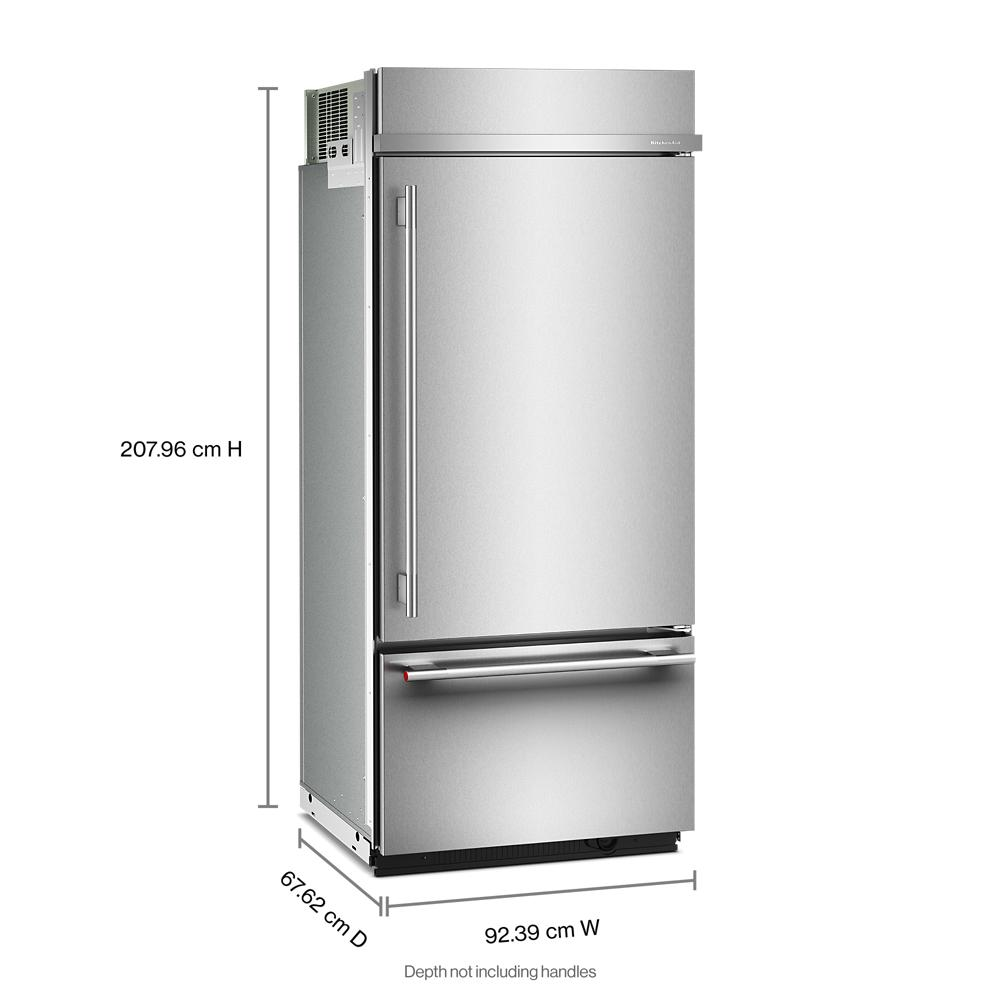 20.8 Cu. Ft. 36" Built-In Bottom Mount Refrigerator with Platinum Interior