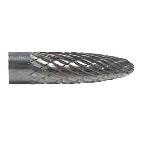 Close-up of a carbide rotary tool burr with precision fluted cutting edges for power tool accessories under $50