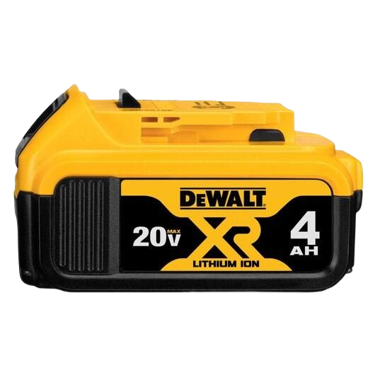 Yellow and black 20V MAX XR lithium-ion rechargeable battery pack for cordless tools and home improvement tasks