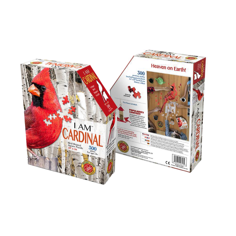 Cardinal-shaped puzzle with 300 pieces in Toys & Games and Puzzles collections under $50 and under $100