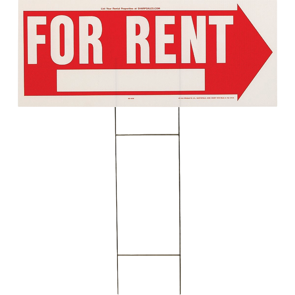 Hy-Ko Corrugated Plastic Lawn Sign with Frame
