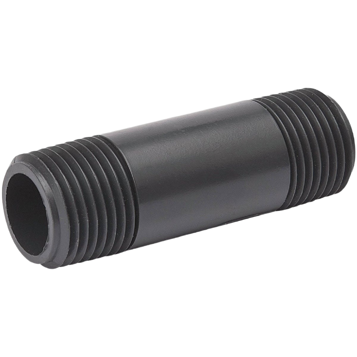 Black Schedule 80 PVC threaded pipe nipple for plumbing and pipes & fittings, durable home improvement part under $50