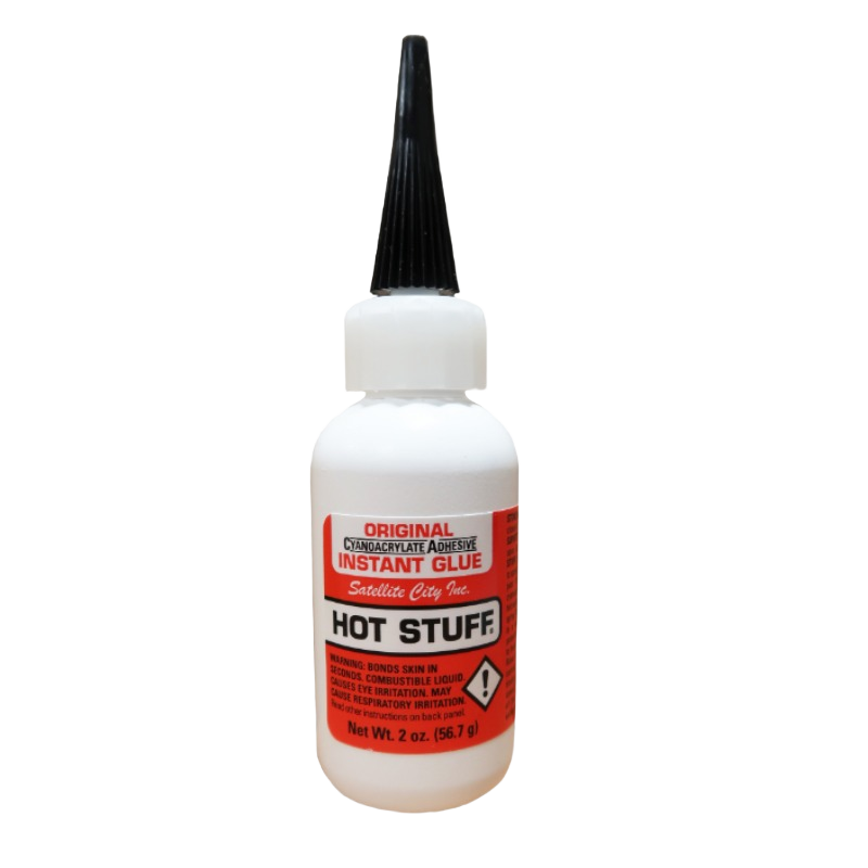 White plastic bottle of thin viscosity instant glue with red and black label for glue and adhesives under $50