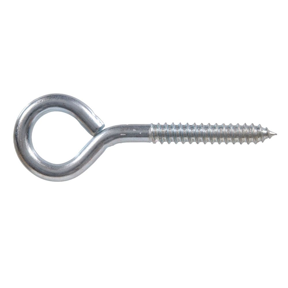 Silver lag thread screw eye for securing cables in hardware and fasteners collections under $50 for home improvement