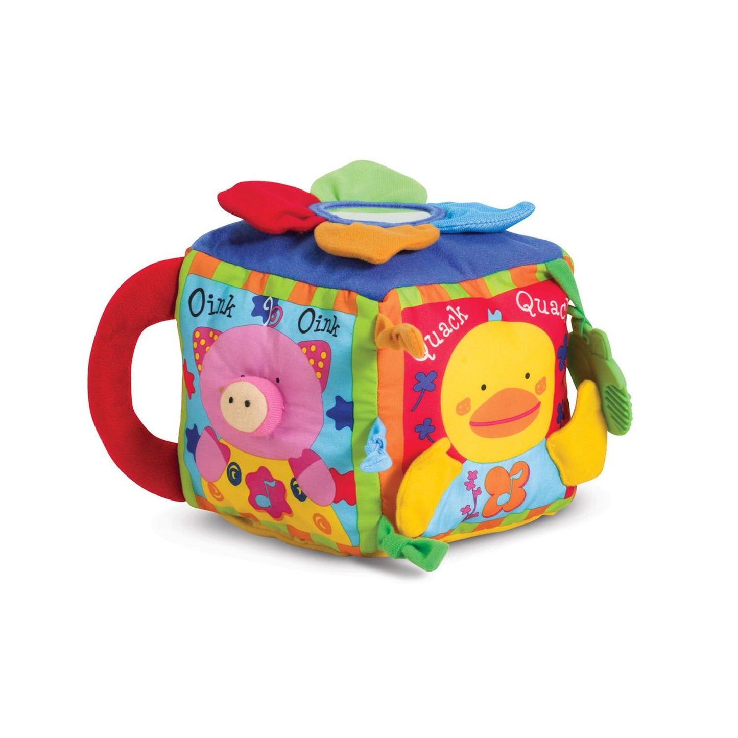 Soft fabric farm animal cube toy with sounds in Children's and Under $50 collections for early learning play