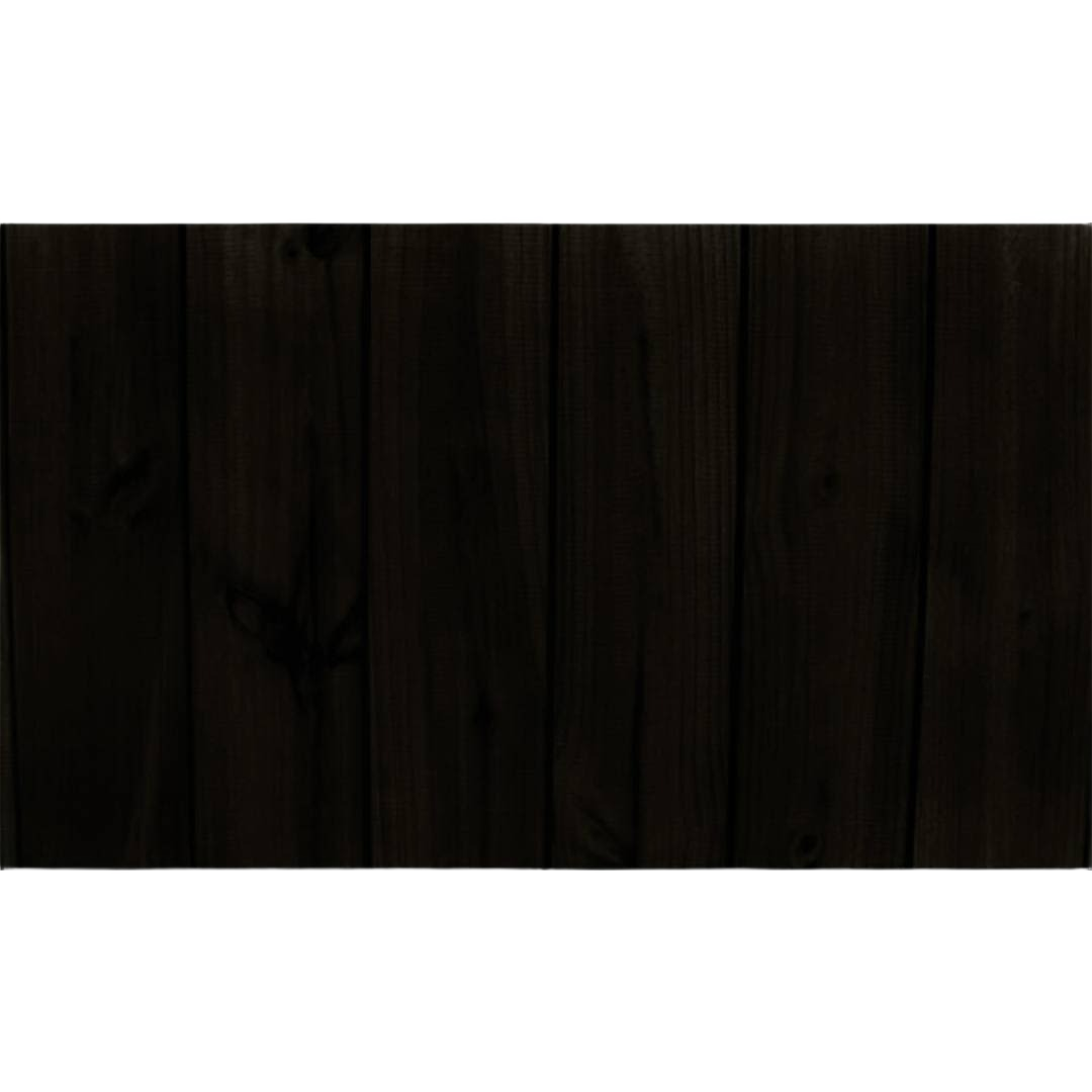 Dark burnt hickory stained wooden fence boards showcasing exterior stain and sealer for home improvement projects