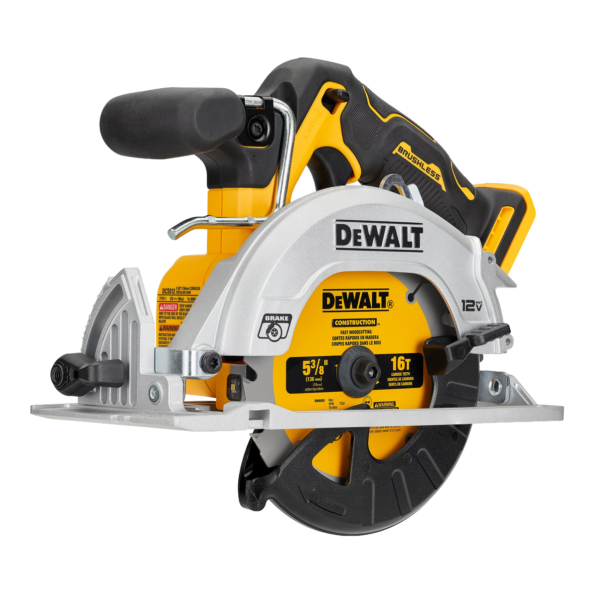 DEWALT 12V MAX* 5-3/8" Brushless Cordless Circular Saw (Tool Only)