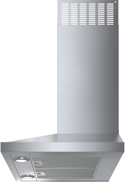 Stainless steel wall-mounted range hood with LED lights and vent filters in Kitchen & Kitchenware appliances category