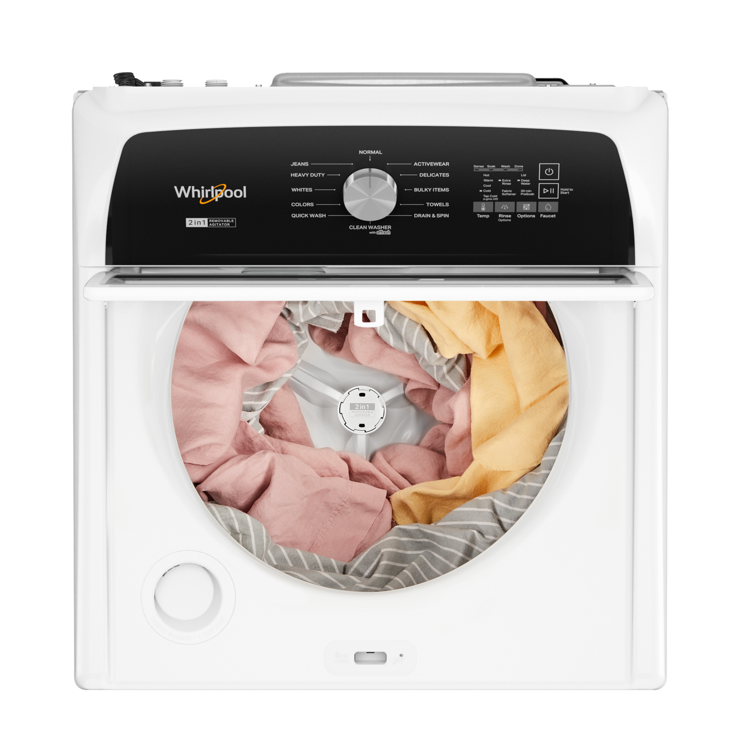 4.7-4.8 Cu. Ft. Top Load Washer with 2 in 1 Removable Agitator