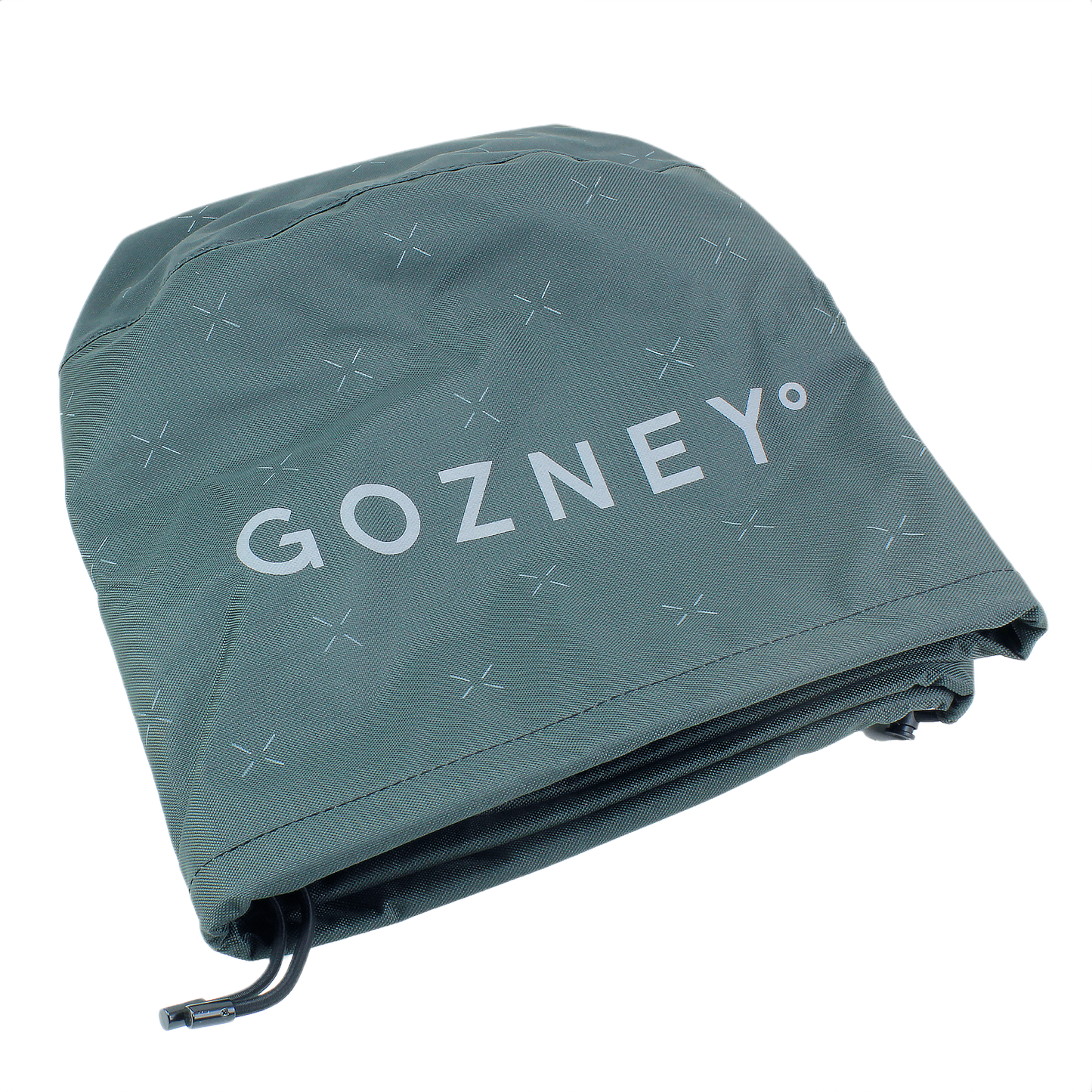 Black weather-resistant protective cover with logo, designed for grills and outdoor cooking in grill accessories collection