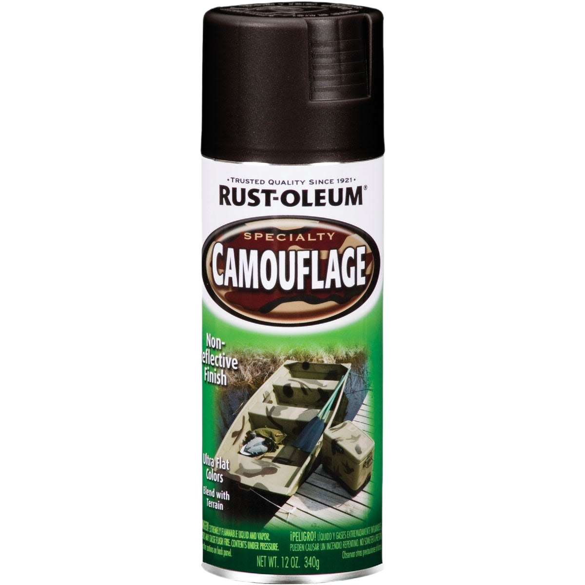 Rust-Oleum camouflage black spray paint can in Spray Paint and Paint & Supplies for home improvement use