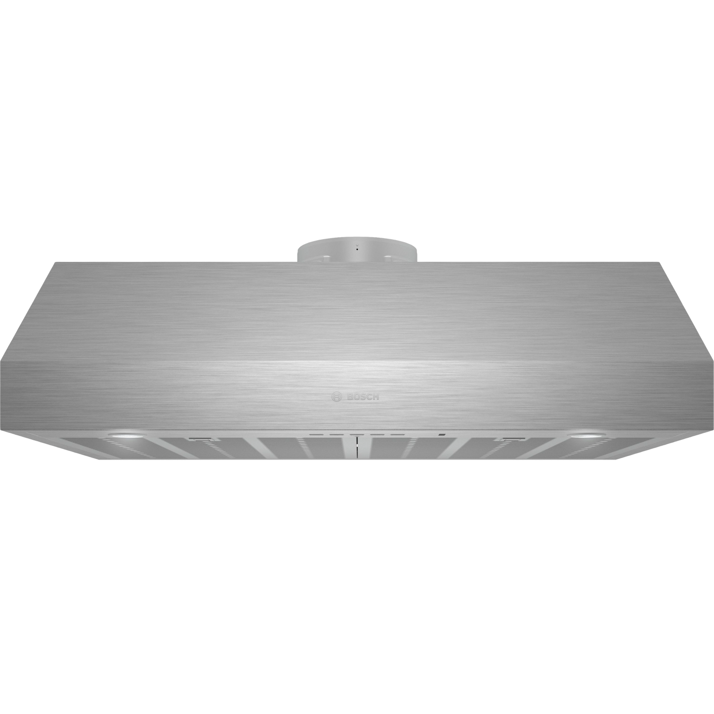 Stainless steel undercabinet range hood with mesh filters and modern design for kitchen ventilation and home improvement