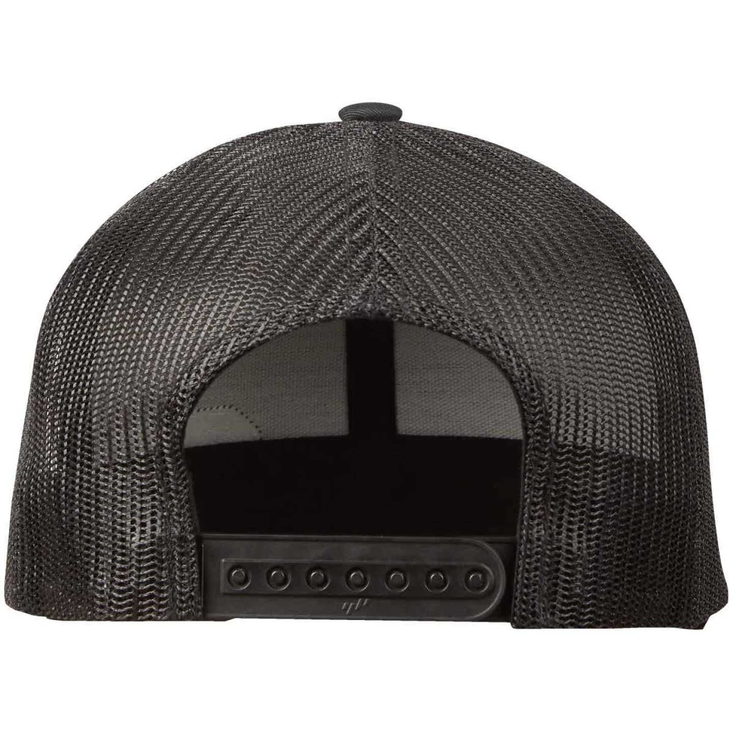 Black breathable mesh snapback hat with adjustable closure designed for tools and home improvement use