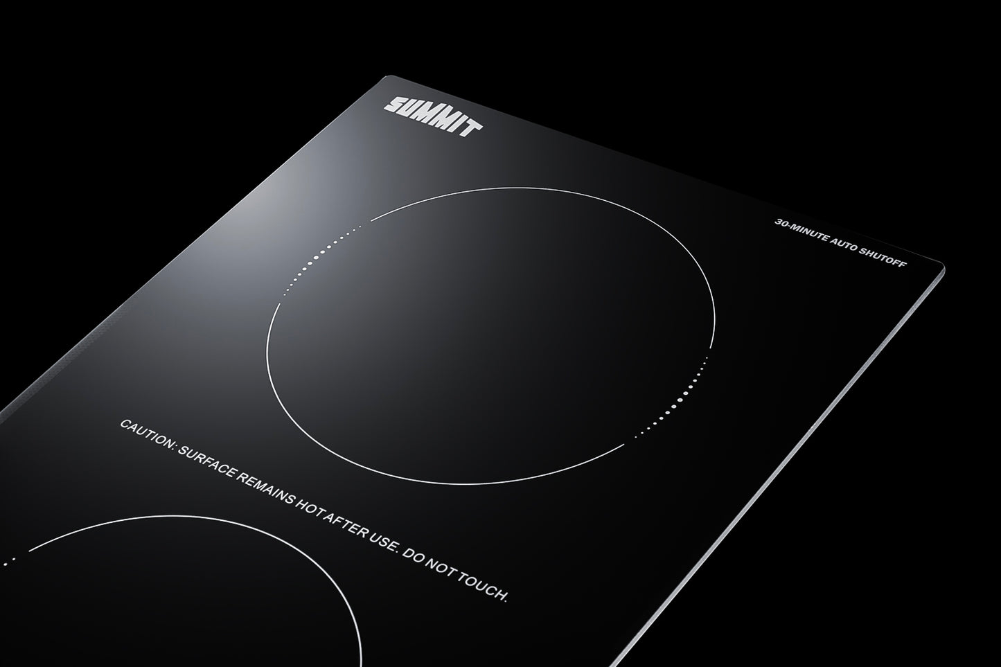 Black 12-inch radiant cooktop with two burners and safety shutoff, part of home improvement kitchen appliances collection