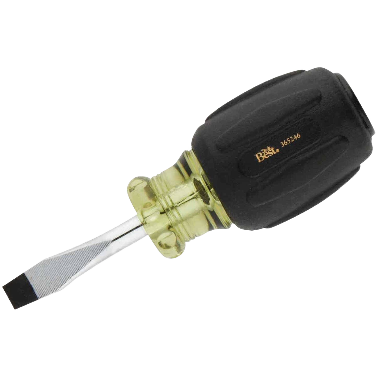 Magnetic tip slotted screwdriver with cushioned black grip for woodworking and fastening tools under $50 collections