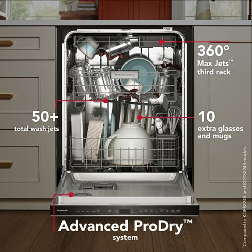 KitchenAid® 360° Max Jets™ Third Rack Dishwasher with Advanced ProDry™ System and Ultra-Bright LED Lighting, 44 dBA