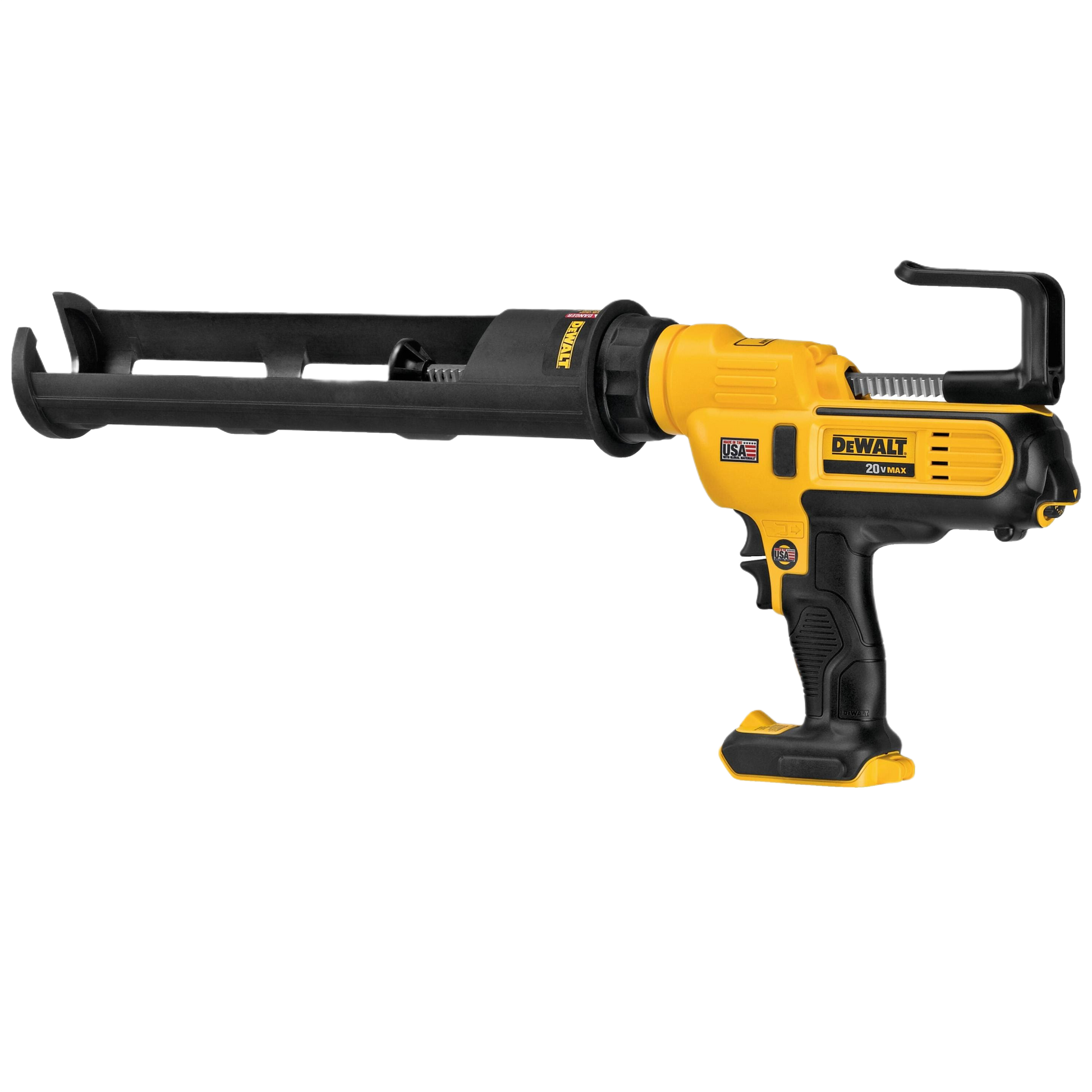 DEWALT 20V 29 oz. Adhesive Gun (Tool Only) in yellow and black for home improvement and tools use.
