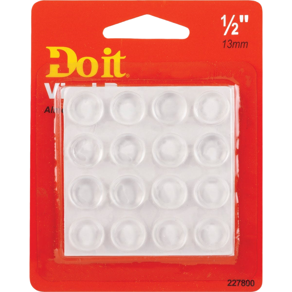 Clear 1/2 inch vinyl adhesive pads to protect surfaces from scratches and prevent slipping in home improvement hardware projects