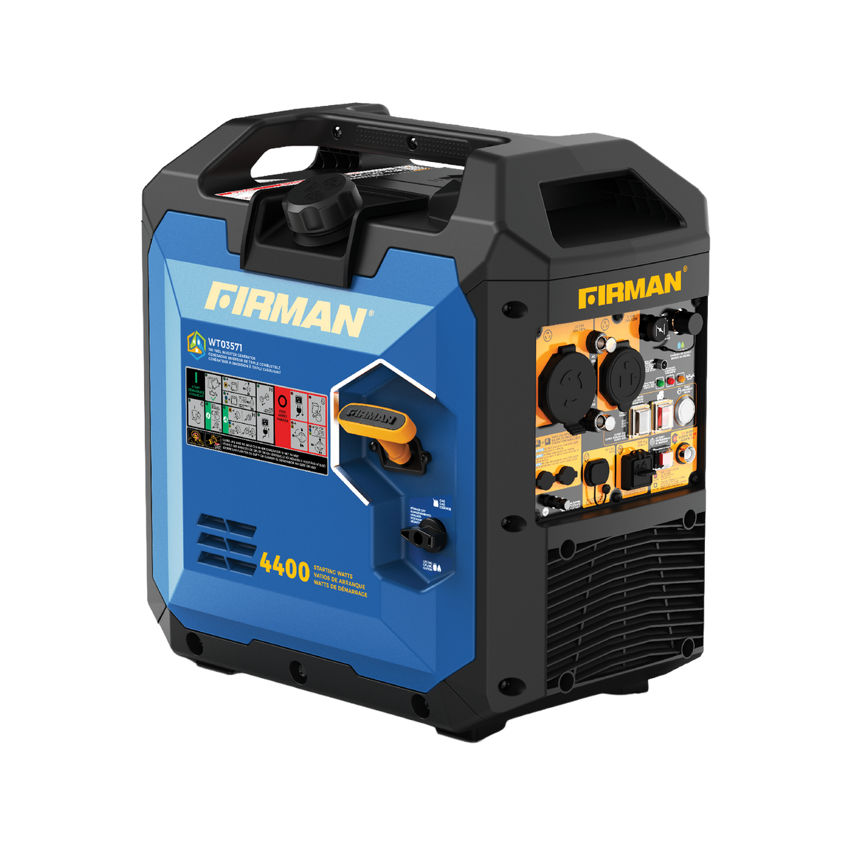 FIRMAN TRI Fuel Inverter Portable 4400/3500W Electric Start 120V Parallel Generator