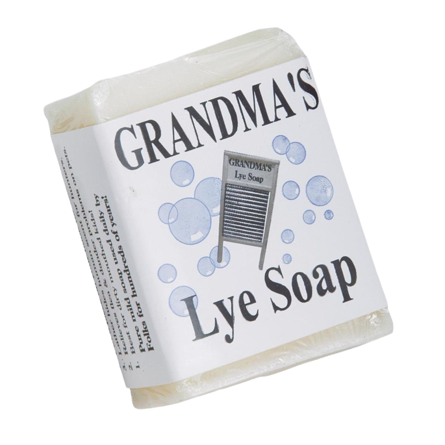 Bar soap wrapped in white paper with washboard illustration and text for health and beauty collections under $25