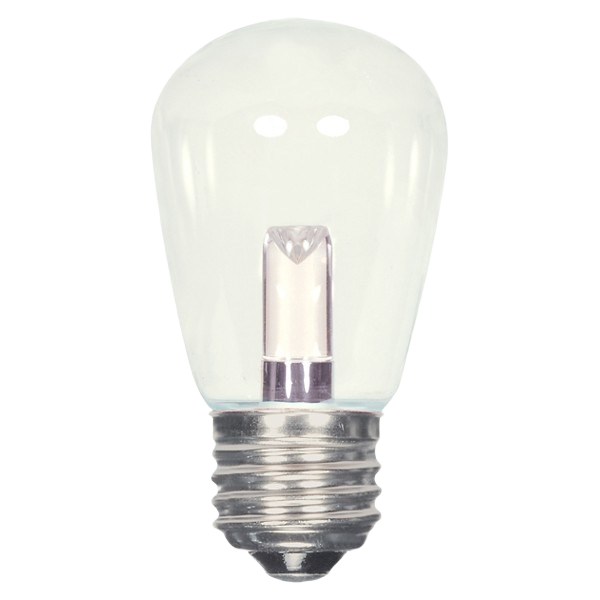Clear S14 LED light bulb with medium screw base, energy-saving option for lighting and electrical home improvement needs under $50