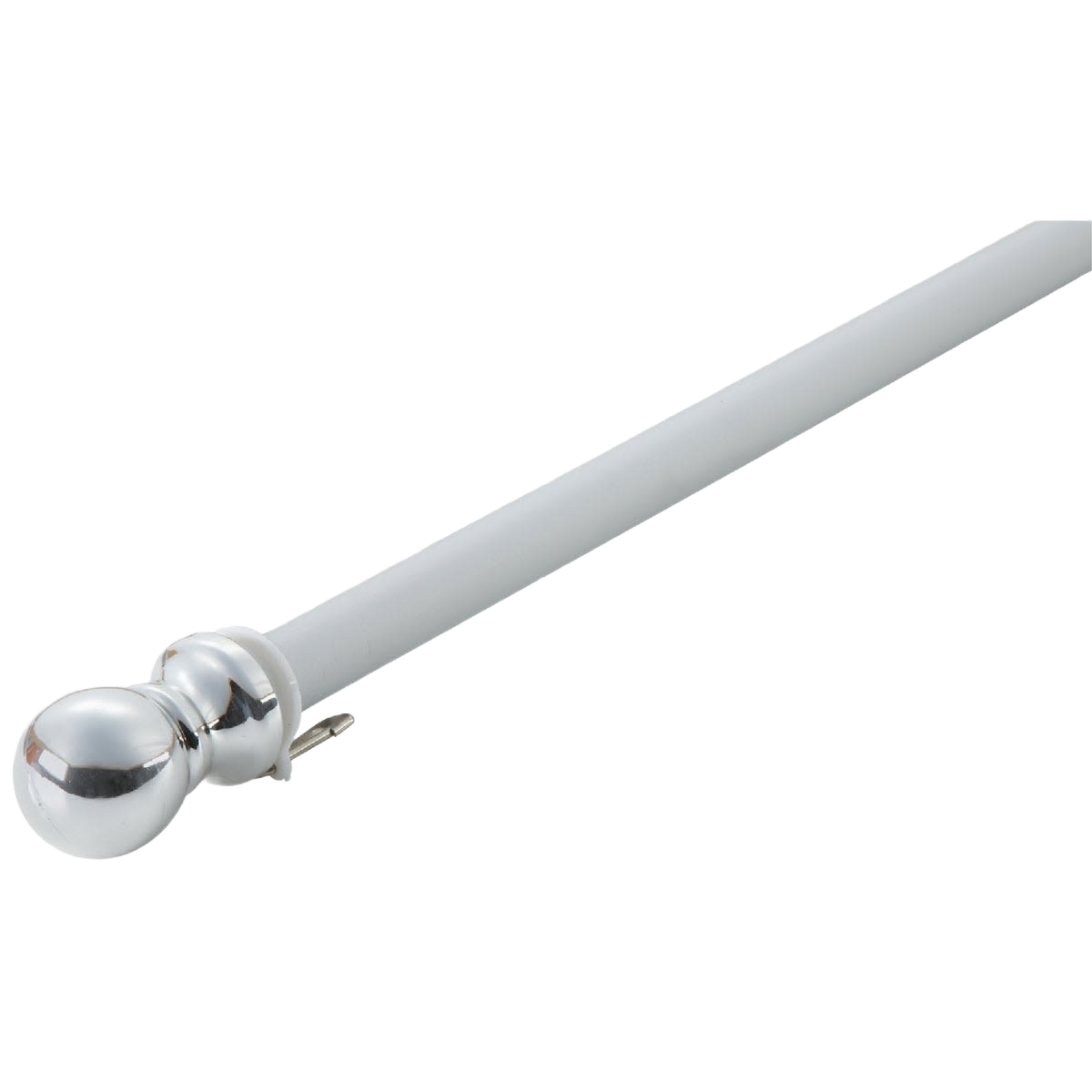 Brushed aluminum flag pole with polished sphere finial, part of outdoor living and lawn & garden collections