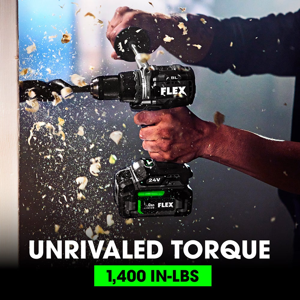 FLEX 24V 1/2" 2-Speed Drill Driver w/ Turbo Mode Kit