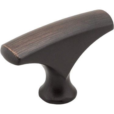Brushed oil rubbed bronze T-shaped cabinet knob for furniture and hardware collections under $50