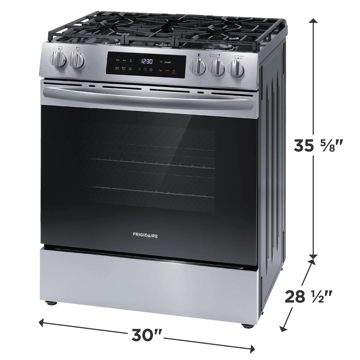 30" Front Control Gas Range with Air Fry