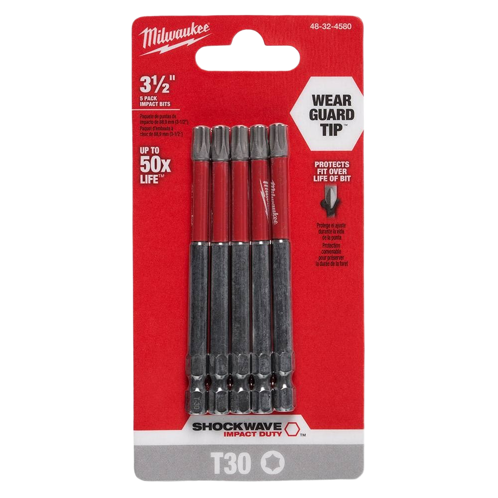 Milwaukee T30 impact power bits with Wear Guard Tip technology for durable tool accessories under $50 collection