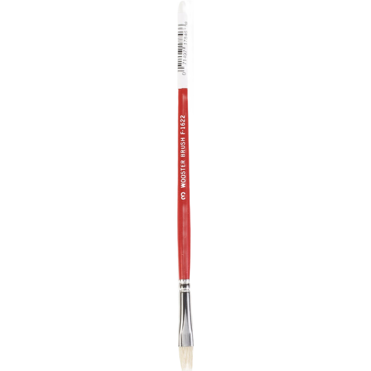 Fine art brush with white bristles and red handle for oil and acrylic painting in paint supplies under $50 collection