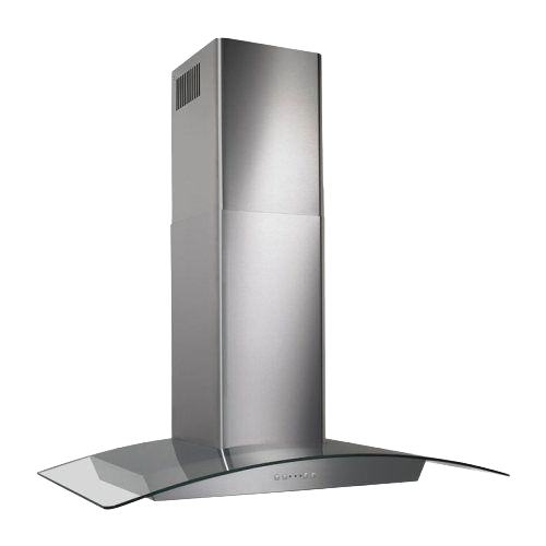30", Stainless steel, Curved Glass Canopy, 500 CFM, Electronic Control