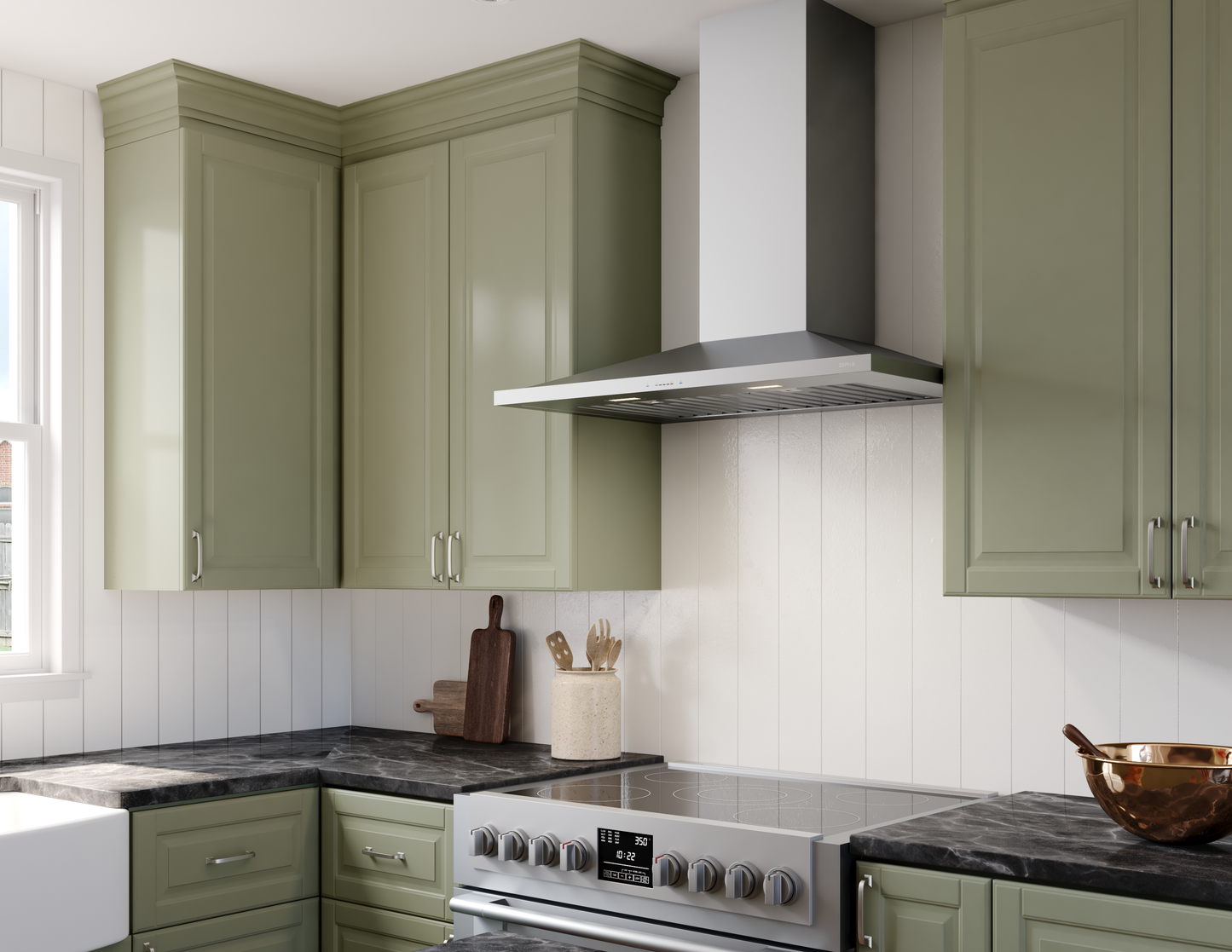 Anzio Chimney Hood 30" LED 600 CFM ACT